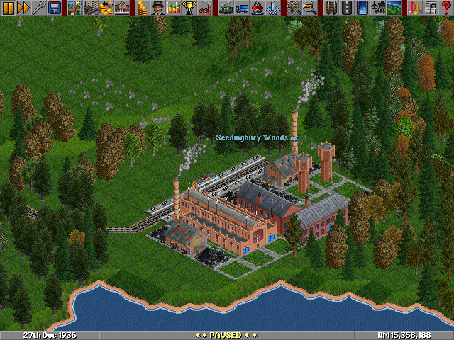 This power station get their supplies from the second coal train you can see in previous screenshot.
