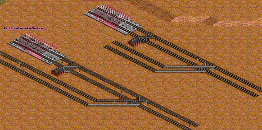 simple junction with original layout, with normal signals and with PBS signals