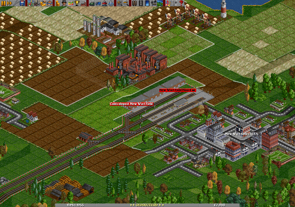 The other station, a terminus with a extra platform for the furnaces (not in use right now).