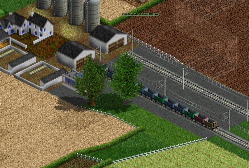 This is because I like the tiles with grass. The fence or the station surface is covered when it is tall.