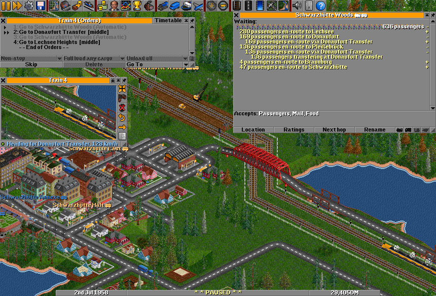 screenshot of train, orders and passengers.