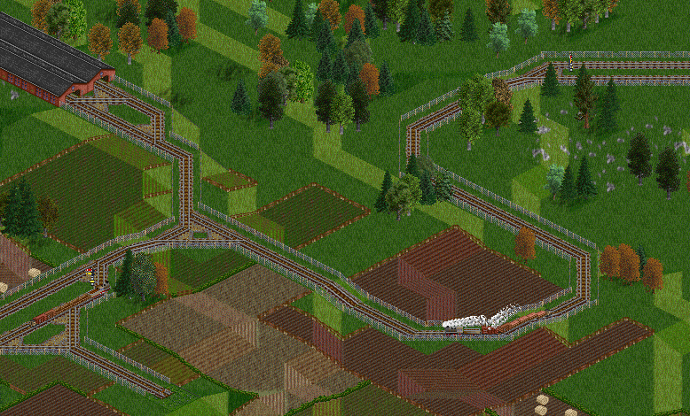 The train makes a hard climb up the hill. With weight multiplier x4 it's really difficult :)