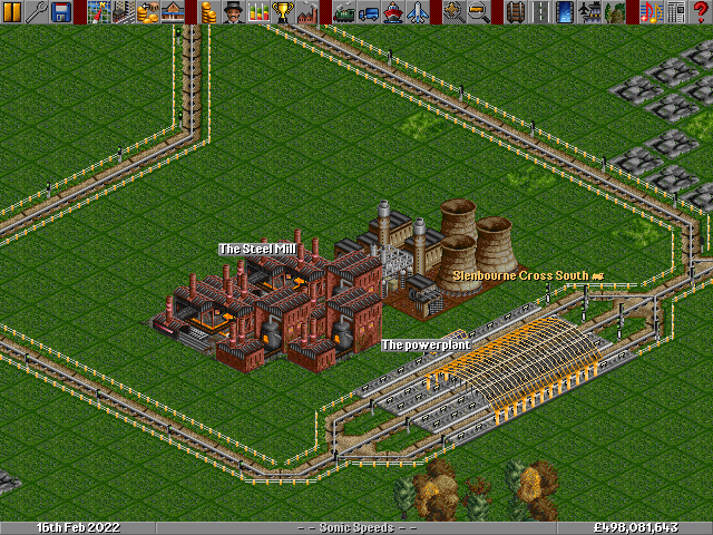 Heres the new steel mill i needed to build. Built near the power station for convienience.