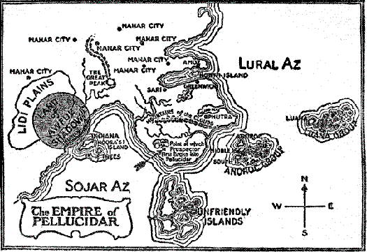 Burroughs Pellucidar Map