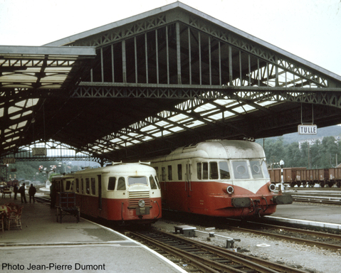 Tulle station, NG Billard A80D and SG Renault ABJ railcars