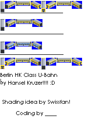 Berlin U-Bahn HK train and wagons. this info was for the HK engine, the first row