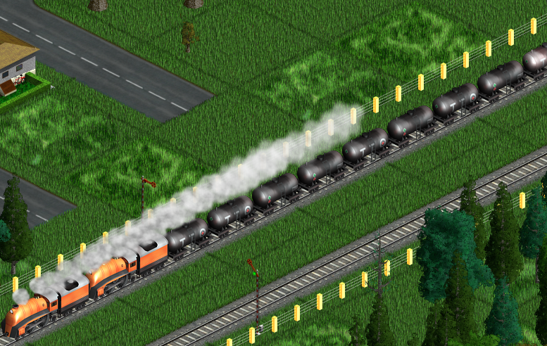 Zoomed-in view of the heaviest oil train.