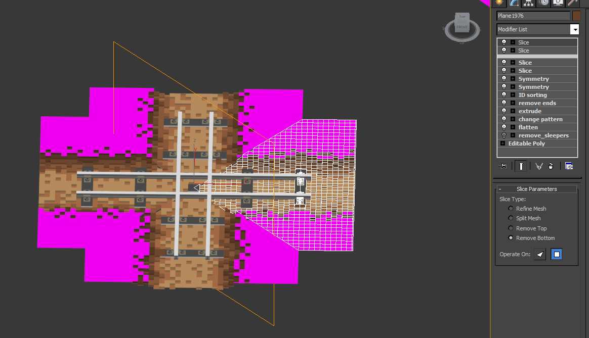 Rail track underlay modifier tree + basic referencing