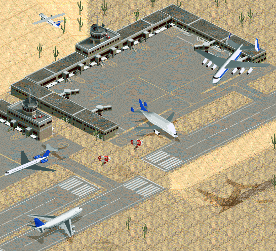 Busy airport