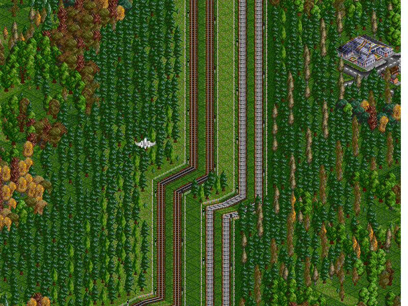 A Dinger 1000 makes an inspection tour of our railways, set in a scenic pineforest valley, before trains start using it. The maglevs are already in operation, but they're quite rare.