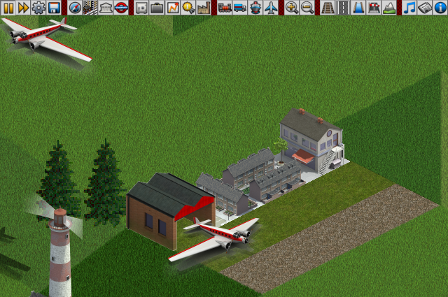 I show variant of the small airport for a moderate climate.