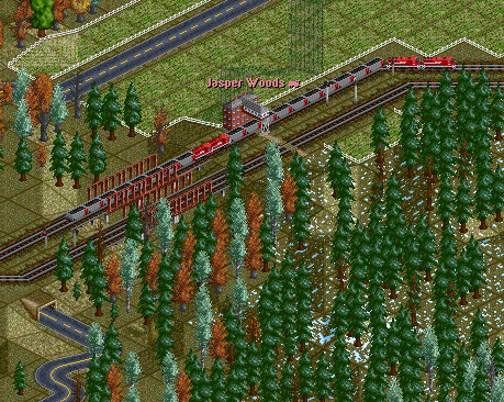 Coal train passing Jasper woods checkpoint!