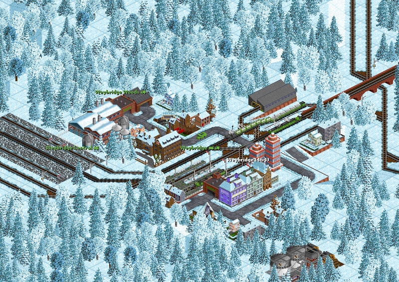 Firstly a shot of Weybridge, the main town in the game.