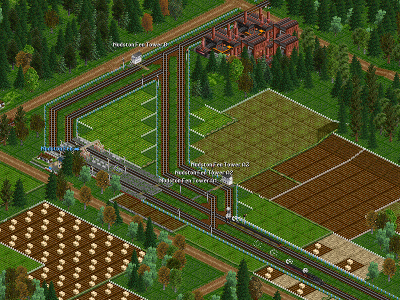 In Nudston Fen a short bypass allows the fast train to overpass the local.