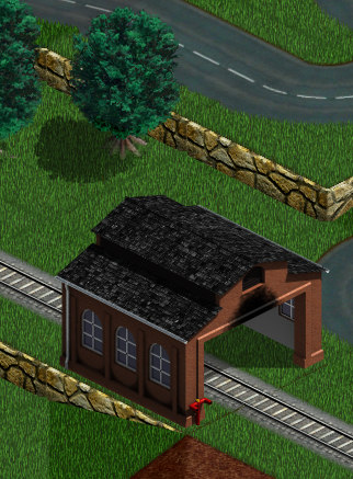 Train depot preview. Shadow was added with GIMP.
