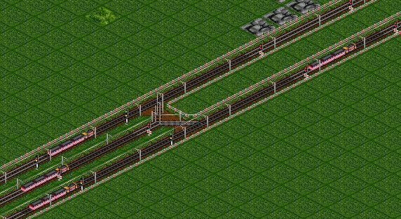 2: After driving past the first LR signal, it reserves the rest of the path, even though the signal itself was green. (note that the view moved a bit to the right)