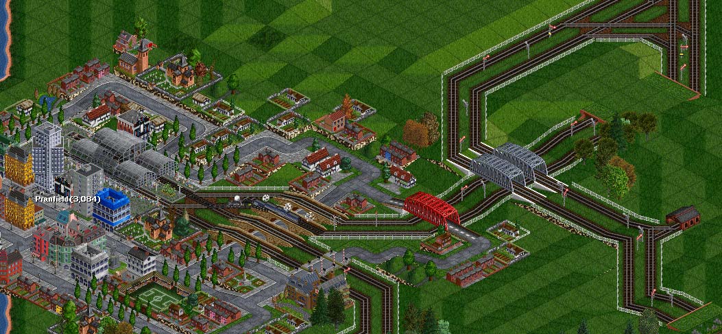 Pranfield, the northern hub of the network. Not yet up to full capacity since the areas west and east of it has yet to see trains
