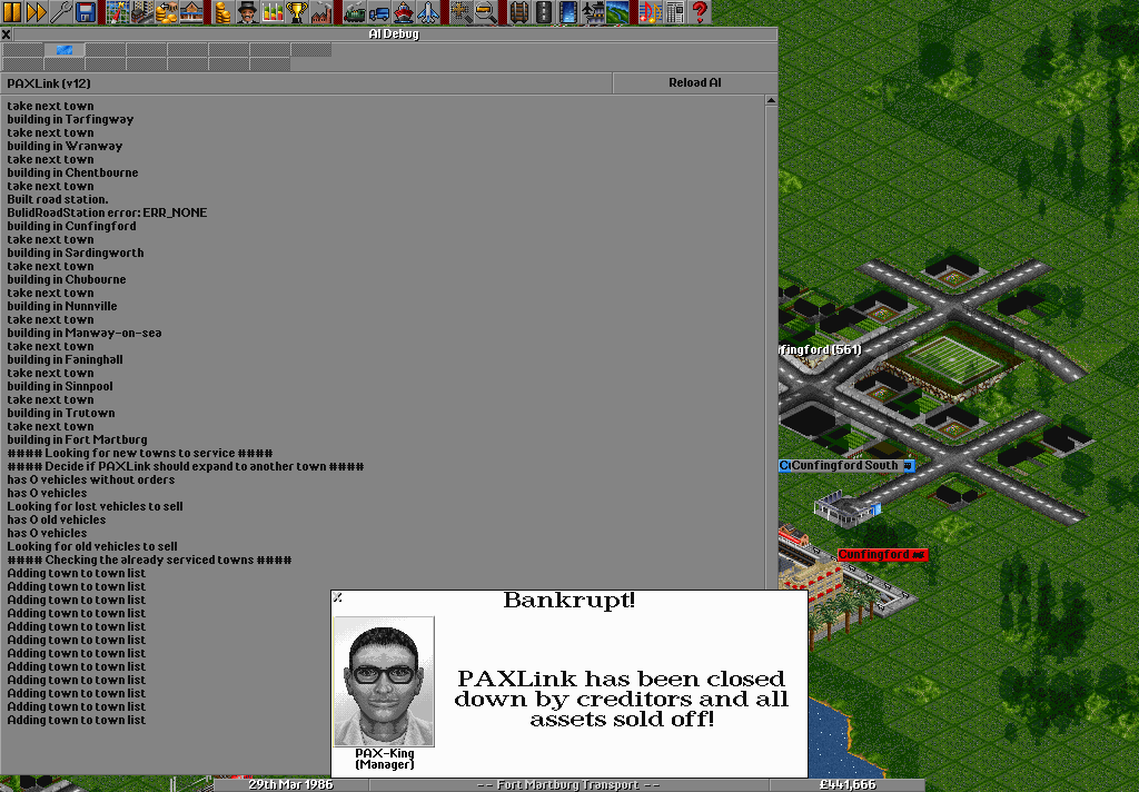 Fort Martburg Transport, 29th Mar 1986.png