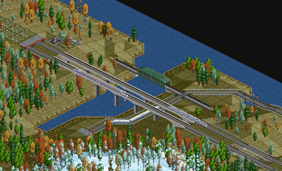 Screenshot with default roads and modified TBRS file.