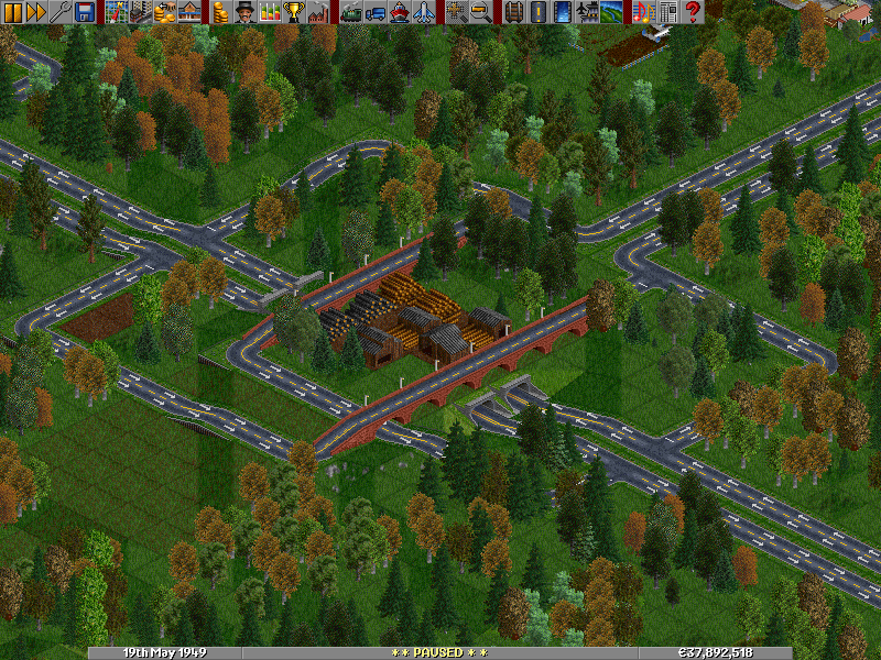 A highway junction around the sawmill.