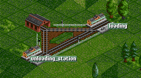 two way depot - simple line for two trains