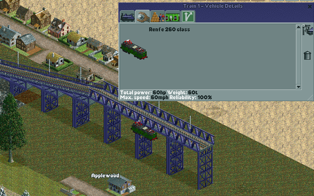 Coded train. Now I must move it up 42 px and render the other needed sprites.