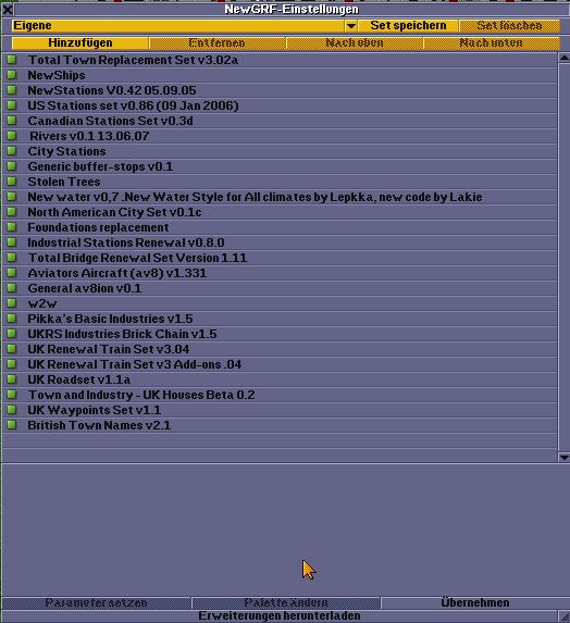 newgrf list