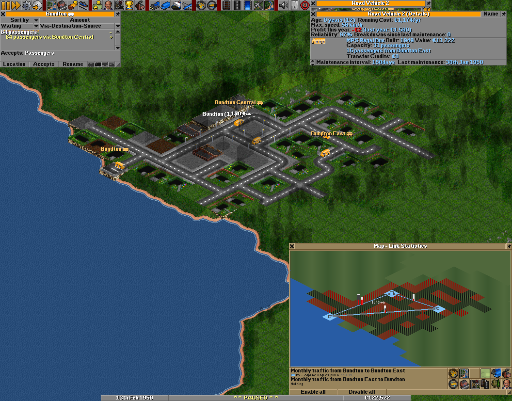 Demonstrating the untransported passengers due to the link changes.