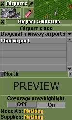 Airport Selection Window