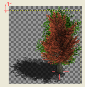 This is a screensthot of GIMP. The difference could be measured with the GIMP rulers.<br />Watch that the trees has their trunks aligned.