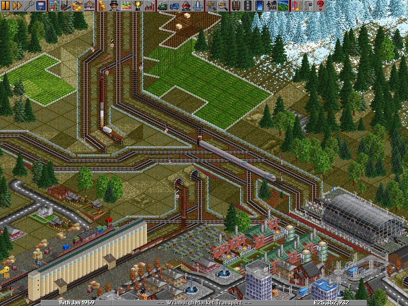At the end of the line is the second-most important hub of my network, called Treminster. It's quite busy, and space is very scarce due to the location between a fjord and the mountains.