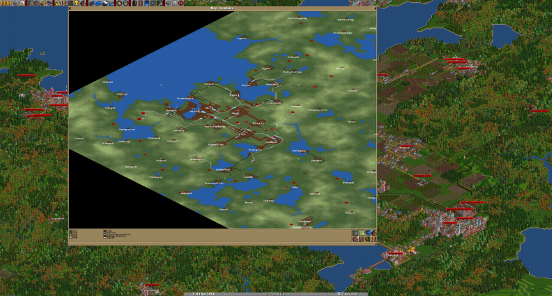 Here is a network map as of 1866. You can see the wide expansion of new branchlines, the distant cities of Dretbridge and Lardston.