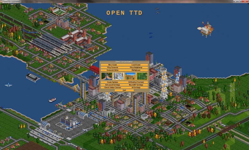 This screenie is a teensy bit out of date. I added some more buses in the top-left, and some trees.