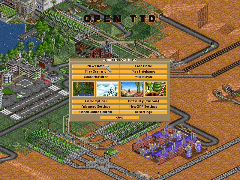 screenshot of my openttd title game