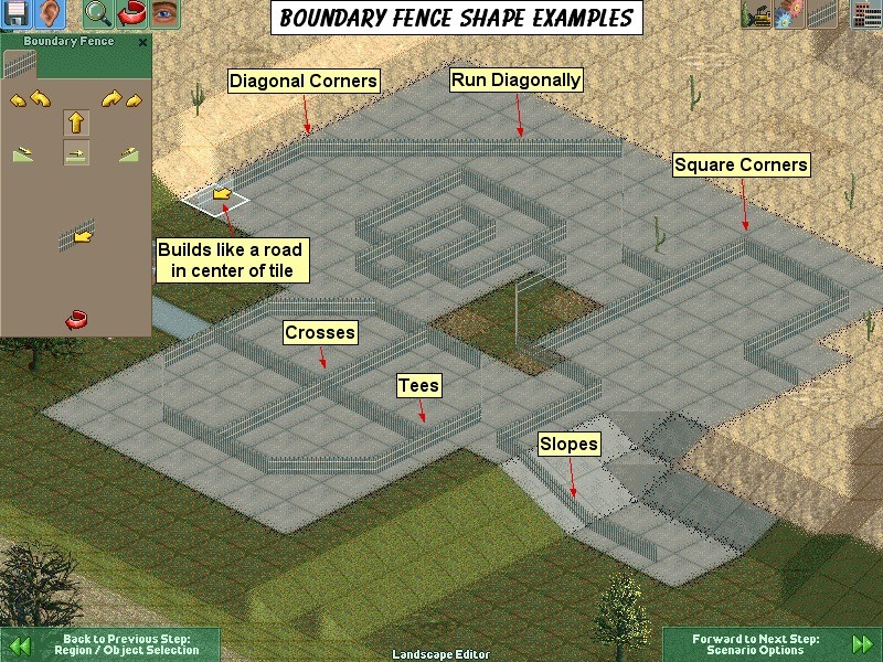 Fence shape &amp; pathing examples.