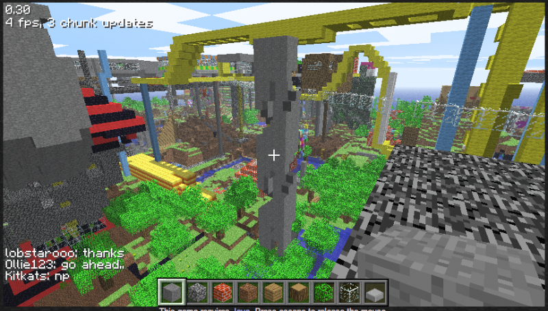 The server we logged onto was quite full of awesome already.