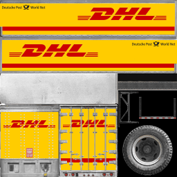 DHL Trailer Flipped.