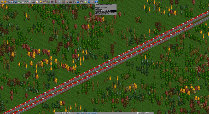 train on road