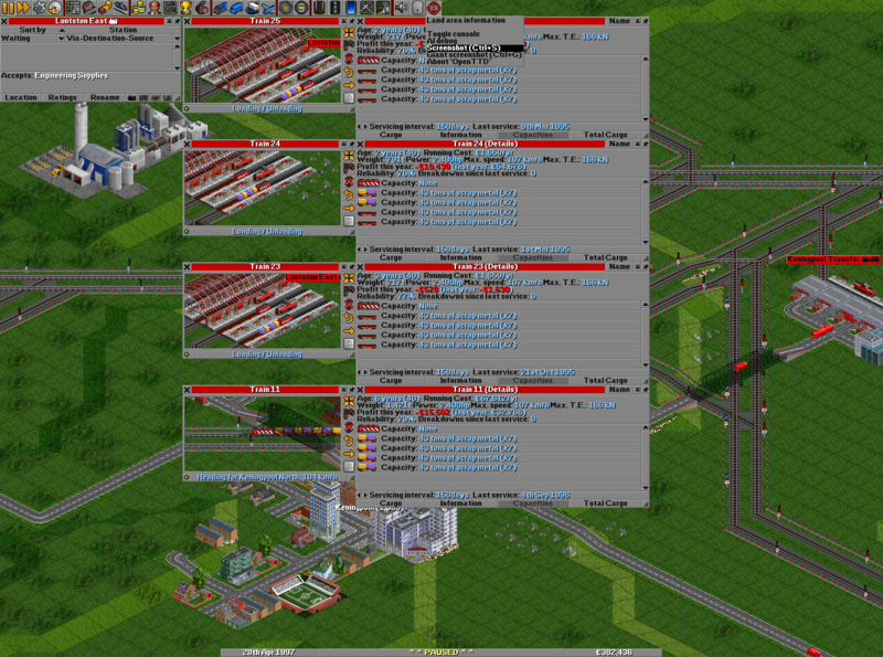 Trains and cargo capacities