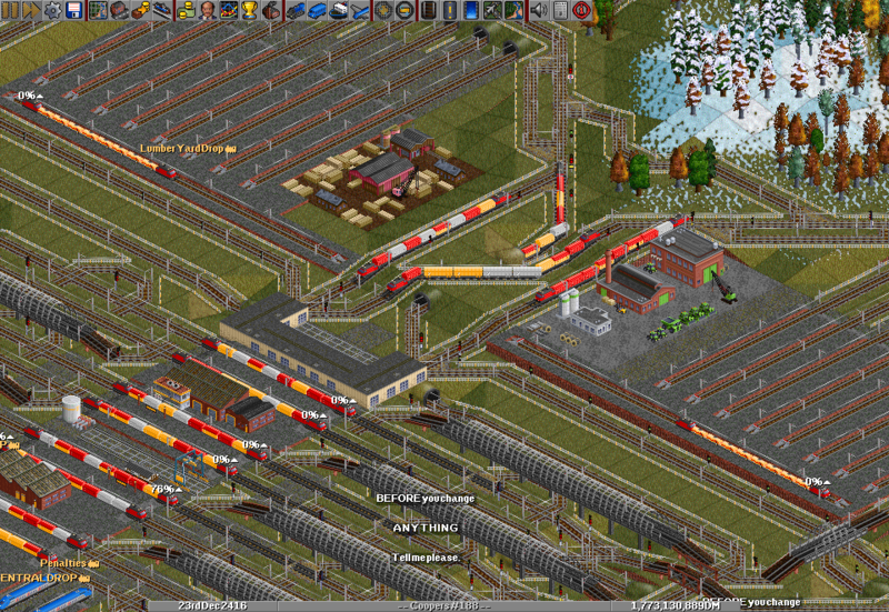 part of a big industrial station which services (among others) a lumber yard and machine shop