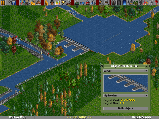 Dam with some water tiles.