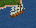 Fully rigged merchantman