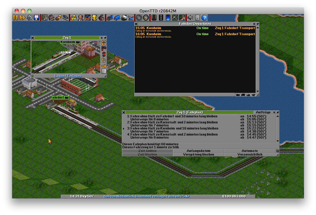 The train has been running correctly for many hours, &quot;Ensure Separation using Timetables&quot; being deactivated.