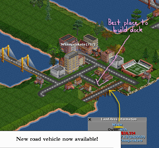 How do you detect a bridge in front of where the AI would like to build a dock?
