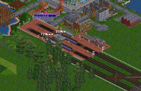 A new company was started in 1895 on the far western side of the land.  Called Western Rail Company (WRCo,) their main station is in the coastal city of Windsay.  In the picture are the only two trains the company owns so far: two ten-wheelers.  Clearly they are the same color and PRyA, because technically I'm controlling both...so I've numbered trains to avoid confusion.