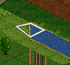 It is possible to build rail on the water in this square. Also works in any other orientation or coast.