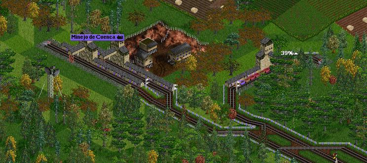 The difficulty of using trains to collect ore from mines in the mountains is the lack of space for stations.