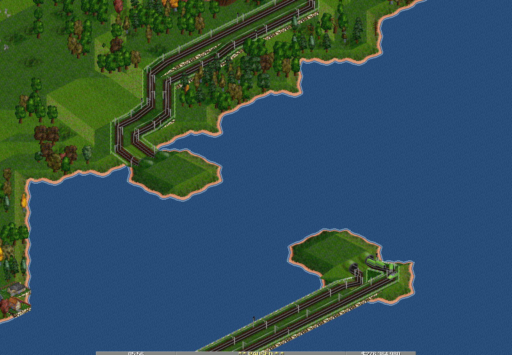 A train disappears into the tunnel to the mainland.