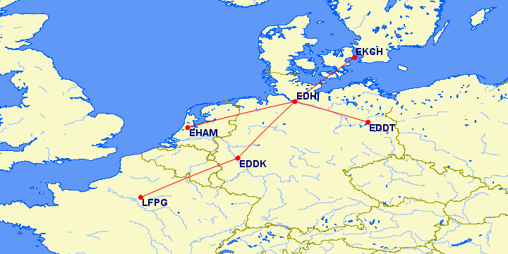 Flughansa Routemap