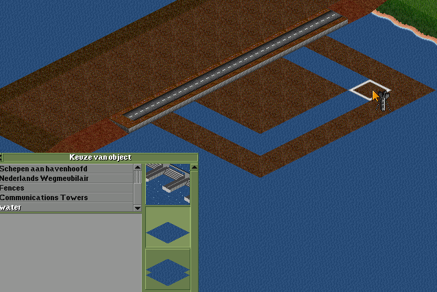Secondly place NewObject watertiles around the airport, build a road or whatever you want on the slope to seal it off
